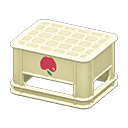 Bottle crate Apple Logo White