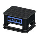 Bottle crate Blue logo Logo Black