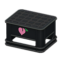 Bottle crate Peach Logo Black