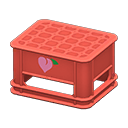 Bottle crate Peach Logo Red