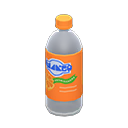 Bottled beverage Orange Label Clear