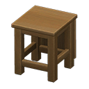 Animal Crossing Box-shaped seat|Dark wood Image