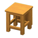 Box-shaped seat Natural wood