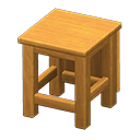 Box-shaped seat Natural wood