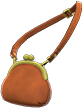 Brown clasp purse