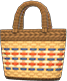 Animal Crossing Brown striped basket bag Image