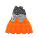 Bubble-skirt party dress Orange