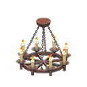Candle chandelier Rust
