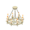 Candle chandelier White