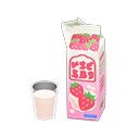 Carton beverage Strawberry-flavored milk