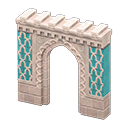 Animal Crossing Castle gate|Blue & white Image