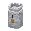 Castle tower Bird Emblem Gray