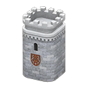 Castle tower Crown Emblem Gray