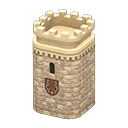 Castle tower Crown Emblem Ivory