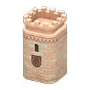 Castle tower Crown Emblem Pink-beige