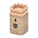 Castle tower Swords Emblem Pink-beige