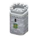 Castle tower Tree Emblem Gray