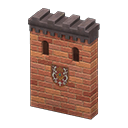 Castle wall Crown Emblem Brown