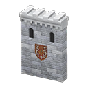 Castle wall Crown Emblem Gray