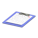 Clipboard Medical questionnaire Paper Blue