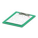 Clipboard Medical questionnaire Paper Green