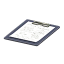 Clipboard Memo Paper Black