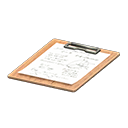 Clipboard Memo Paper Brown