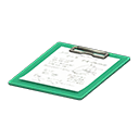 Clipboard Memo Paper Green