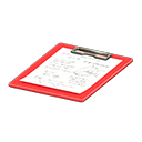 Clipboard Memo Paper Red