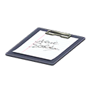 Clipboard Signature practice Paper Black