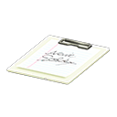 Clipboard Signature practice Paper White