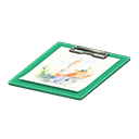 Clipboard Sketch Paper Green