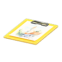 Clipboard Sketch Paper Yellow