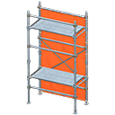 Construction scaffolding Orange Plastic sheet
