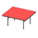Cool dining table Red Tabletop color Silver