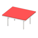 Cool dining table Red Tabletop color White