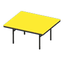 Cool dining table Yellow Tabletop color Black