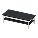Cool low table Black Tabletop color White