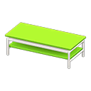 Cool low table Lime Tabletop color White