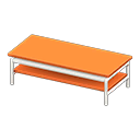 Cool low table Orange Tabletop color White
