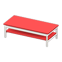 Cool low table Red Tabletop color White