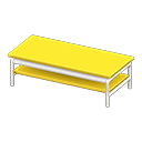 Cool low table Yellow Tabletop color White
