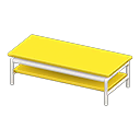 Cool low table Yellow Tabletop color White