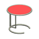Cool side table Red Tabletop color Silver