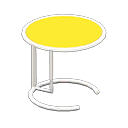 Cool side table Yellow Tabletop color White