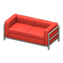 Cool sofa Red Fabric color Silver