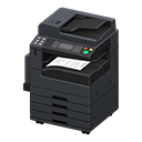 Copy machine Text document Printed paper Black