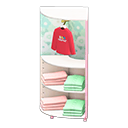 Corner clothing rack Casual clothes Displayed clothing Pastel