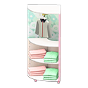 Corner clothing rack Cool clothes Displayed clothing Pastel