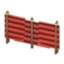 Corrugated iron fence Red